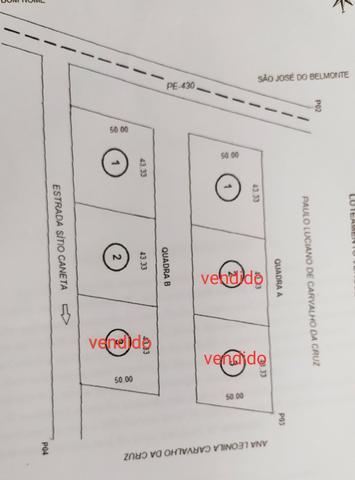 Lotes as margens da PE 430, Excelente localização