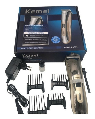 Máquina de Cortar Cabelo Kemei Sem Fio Bivolt - KM-758 - Foto 5