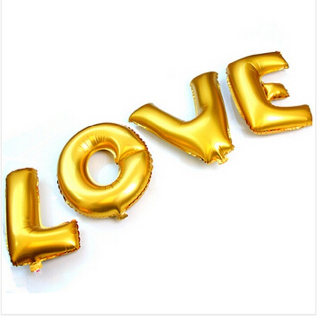 Balão Metalizado Letra Número Dourado Prata Presente Dia dos Namorados Aniversário