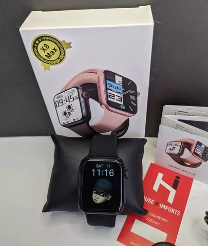 Relógio Smartwatch X8 Max Bluetooth Display 1.75 Foto Tela