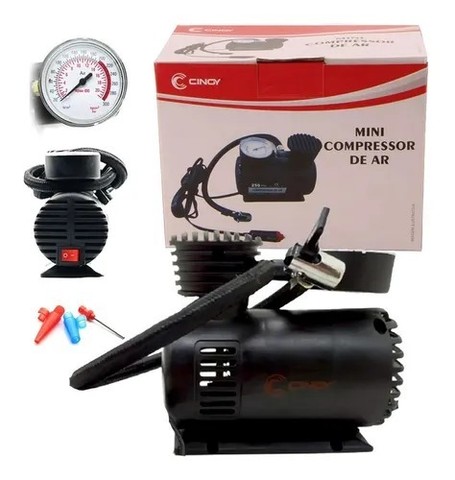 Mini Compressor De Ar Cinoy Portátil 12volts Multiuso 