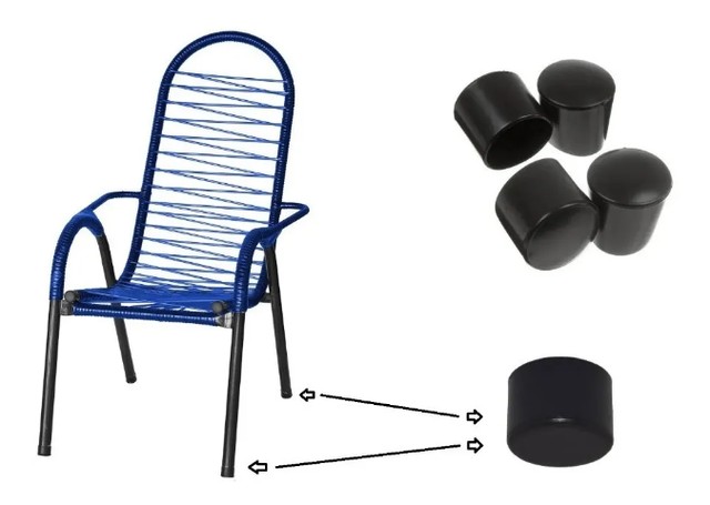 Pezinhos P Cadeira Área Plástico 1/4 Cadeira De Area 3cm