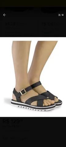 Sandália preta brilho Marca Bibi n° 28