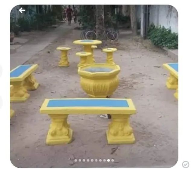 Bancos de concreto sem encosto  - Foto 6