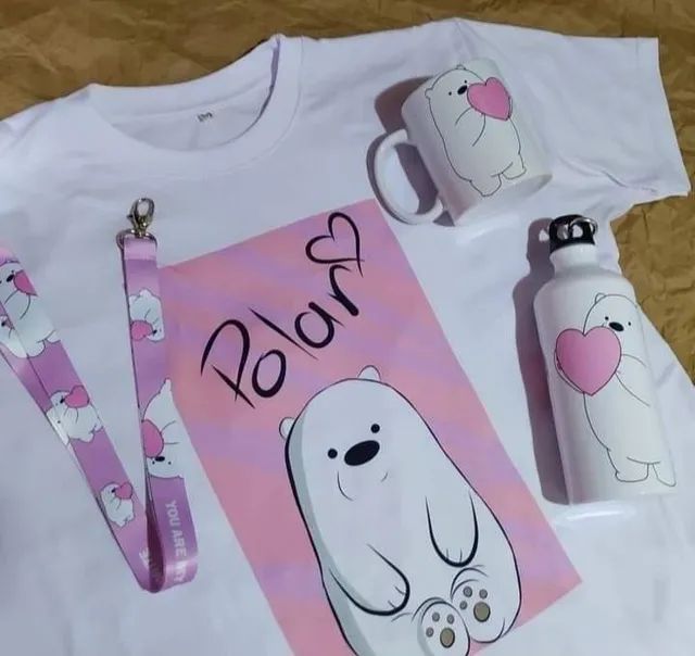Kit presente Criativo CANECA+CAMISETA+ GARRAFA 