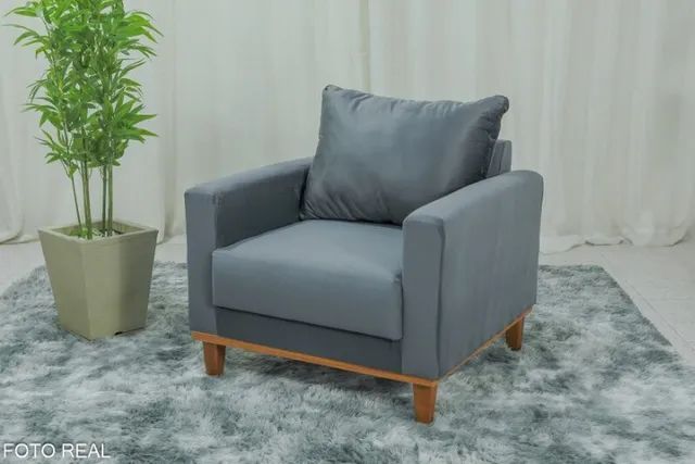 Promoção! Poltrona Runa Grafite Frete Grátis  - Foto 5