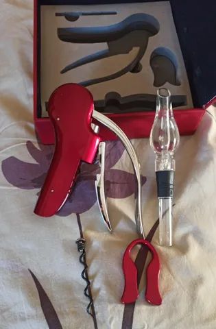 Kit Abridor De Vinho Completo Com Sacarolha Original Na Caixa Novo 100 - Foto 5