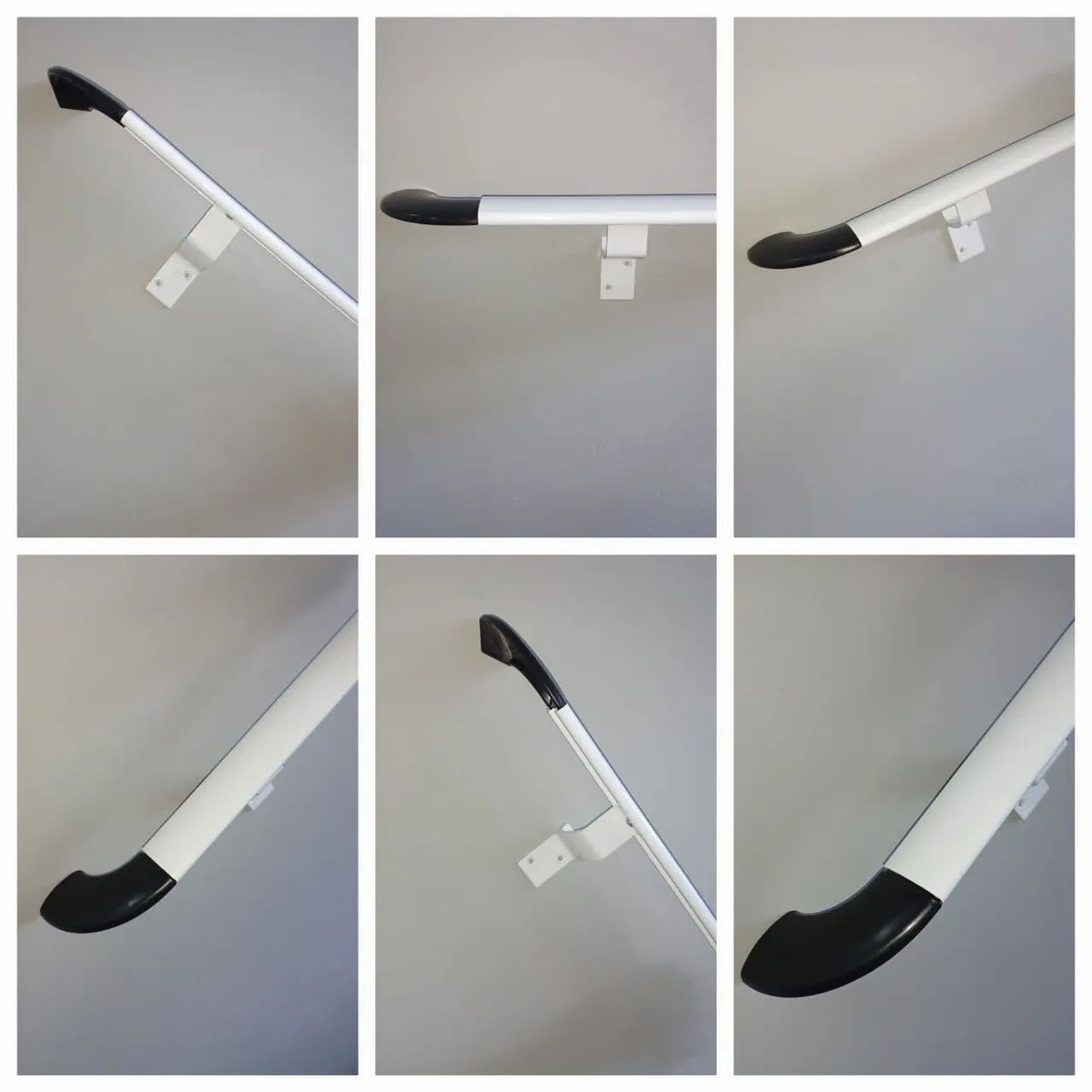 ( R$100,00 O METRO ) CORRIMÃO DE PAREDE EM ALUMÍNIO MODELO CHATO CURVA DE ACABAMENTO NYLON