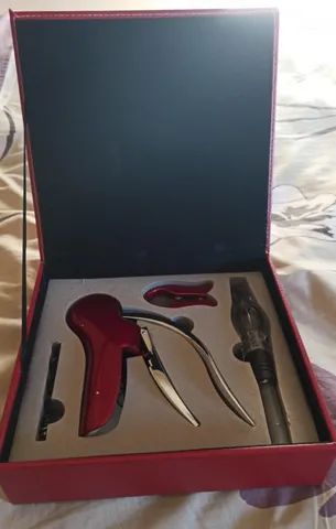 Kit Abridor De Vinho Completo Com Sacarolha Original Na Caixa Novo 100 - Foto 4
