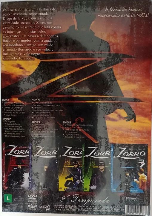 BOXES DVD ZORRO SÉRIE CLÁSSICA+FILME - Foto 2