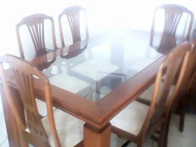 Mesa de Jantar c/6 cadeiras - Mogno