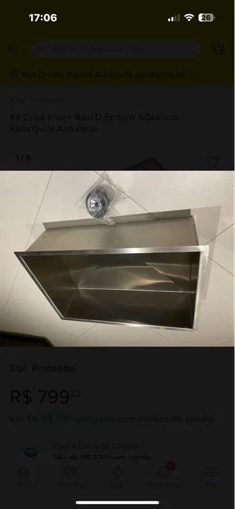 Pia de cozinha em aço inox - Foto 2