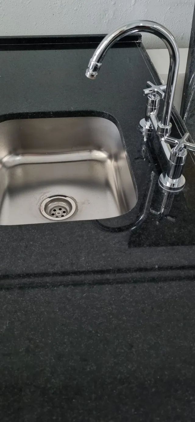 Pia cozinha pedra são Gabriel preto absoluto - Foto 5