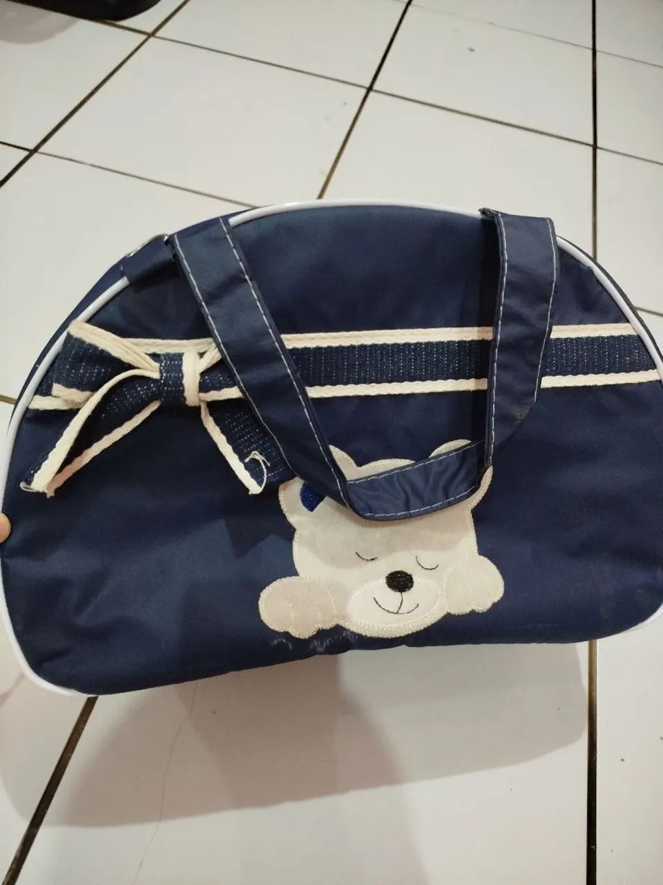 Bolsas de Bebê Azuis com Detalhes de Ursinho - Foto 2