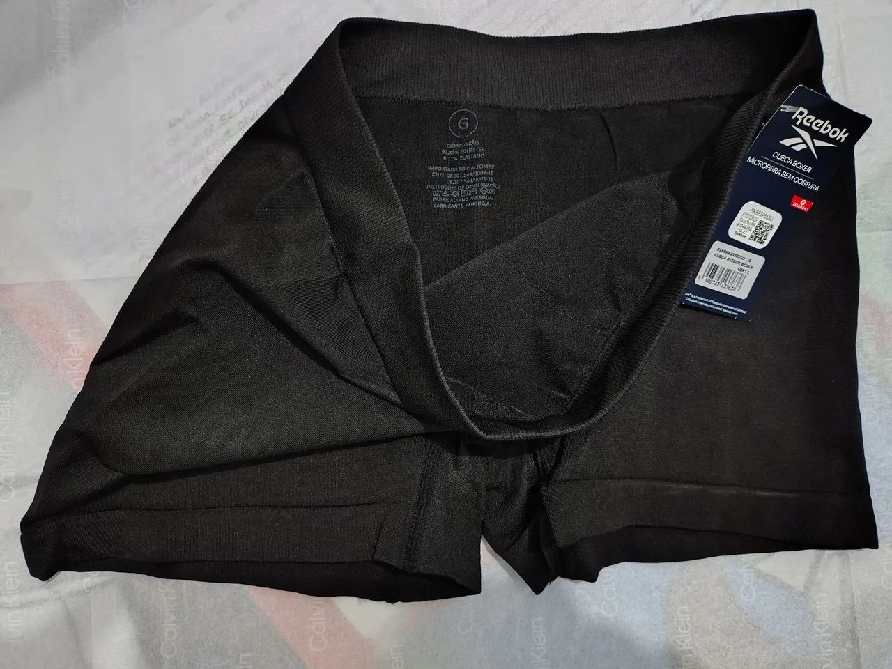 Cueca Boxer Reebok Preto Tamanho G - Foto 3
