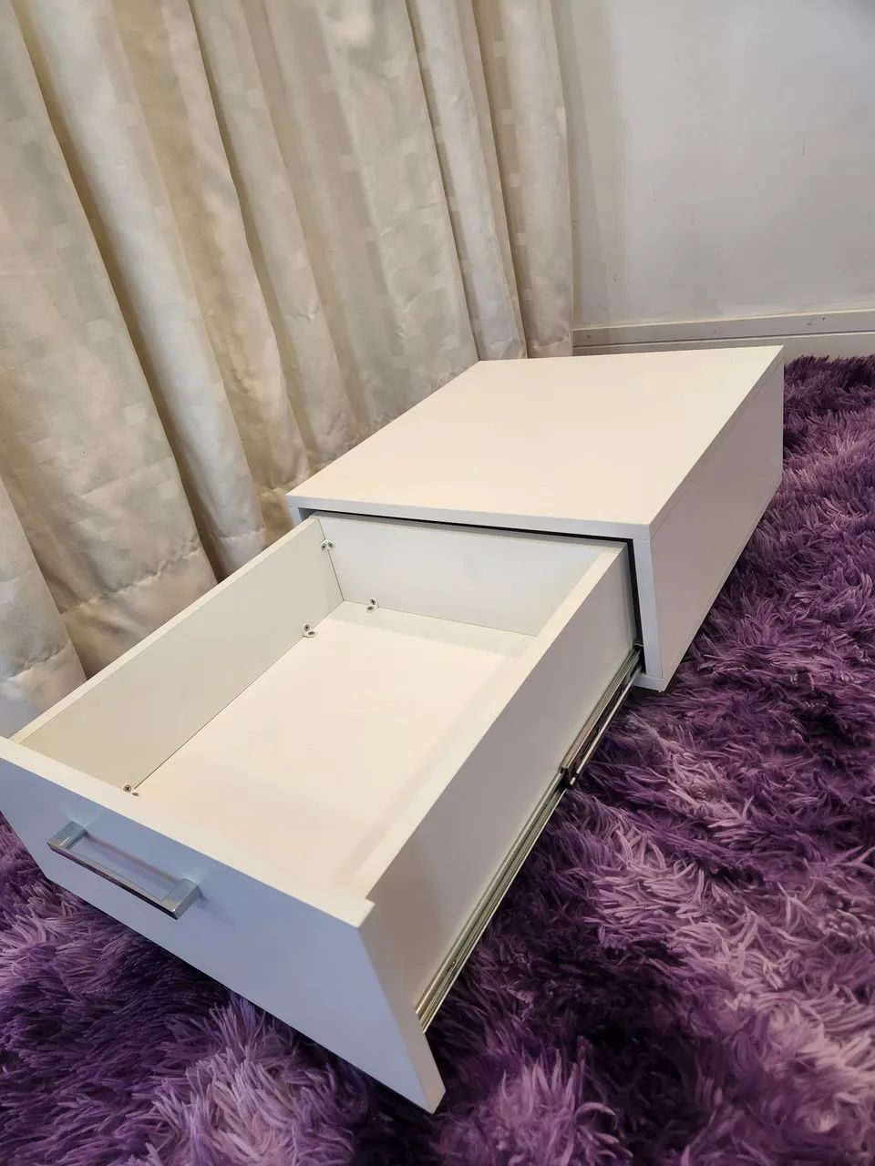 Gaveteiro multiuso 60x60 com rodas branco - Foto 2