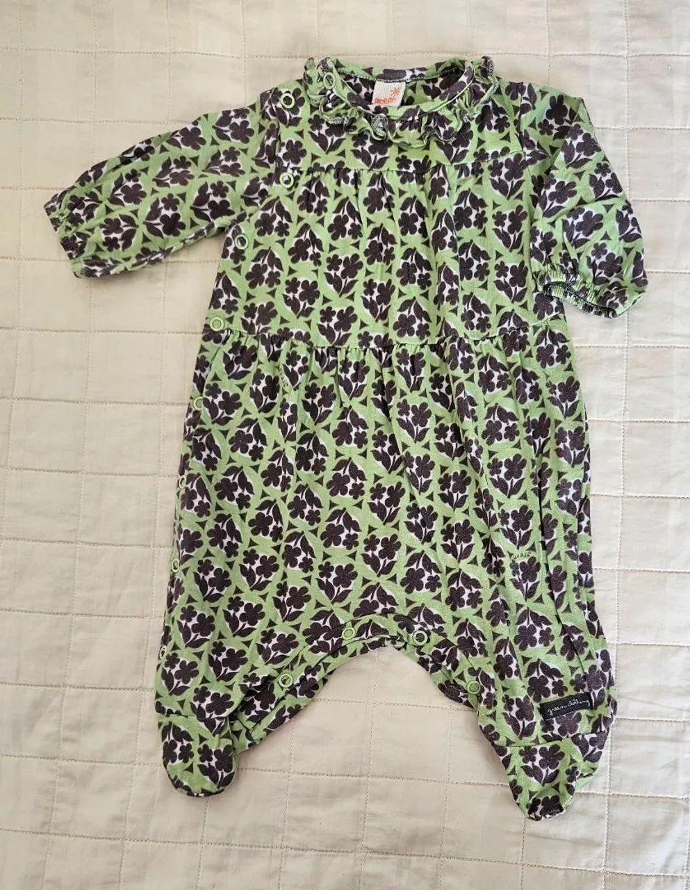 Macacão Floral Green Clothing 3/6 meses