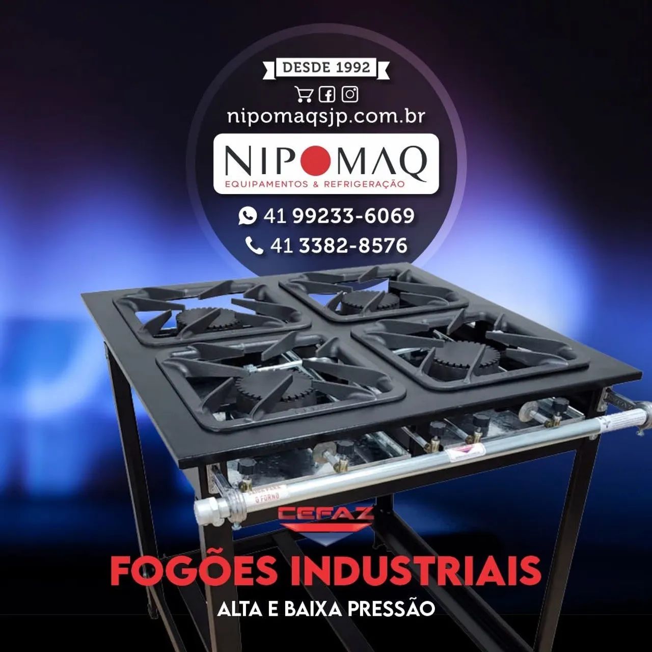 FOGÃO INDUSTRIAL 2 BOCAS 2QS AP GOLD QUEIM. STARLINE 30X30 - CEFAZ  - Foto 6