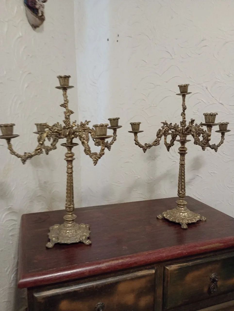 Par de candelabros antigos - Foto 3