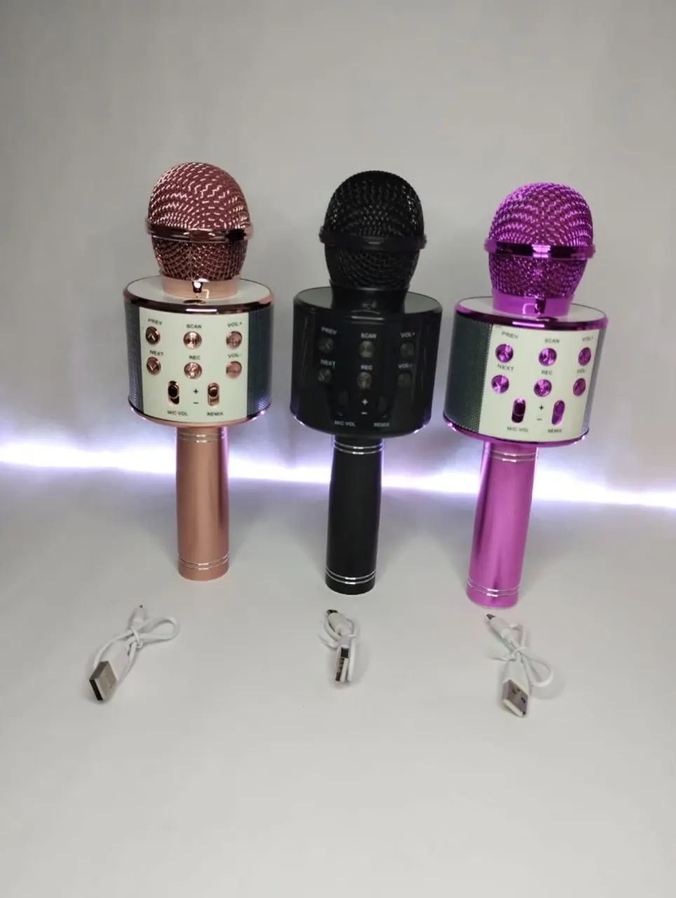 Microfone Karaoke Bluetooth WS-858 - Diversas Cores - Foto 5