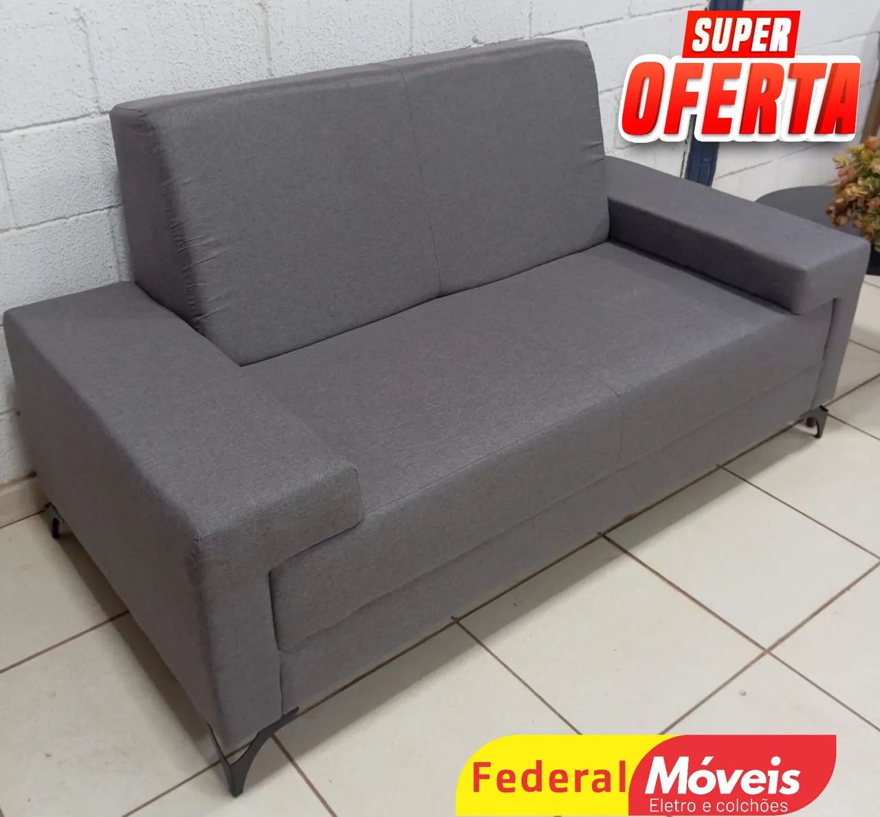 Sofá 1,75m em Linho Promoção - Entregamos