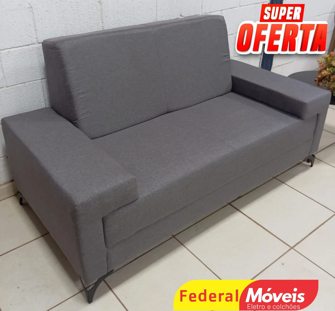 Sofá 1,75m em Linho Promoção - Entregamos