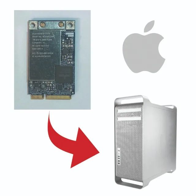 Placa Wifi Do Apple Mac Pro Modelo A1186 + Parafusos - Foto 2