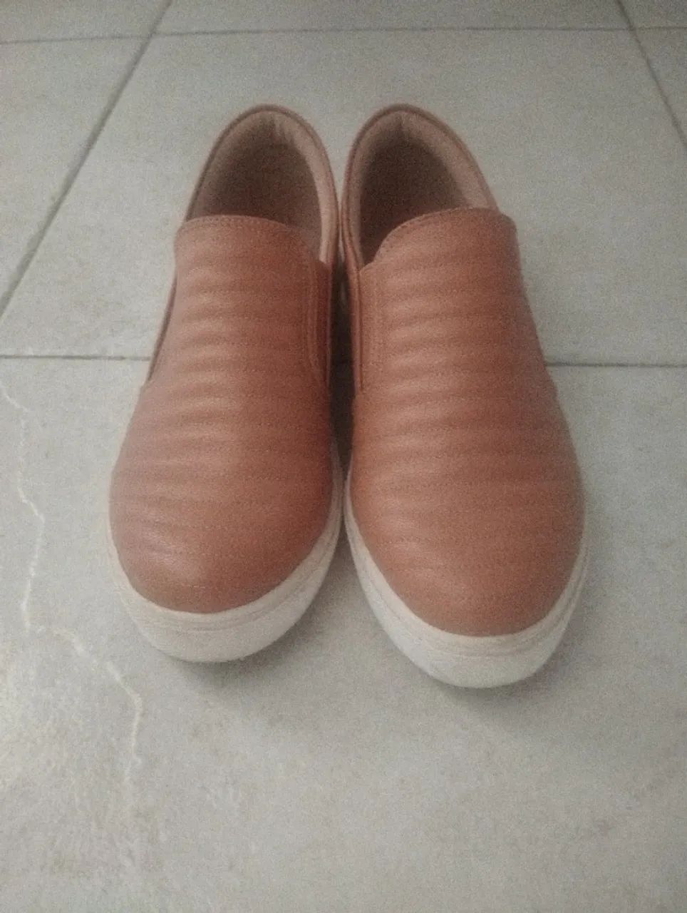 Slip on couro legitimo nude - Foto 3