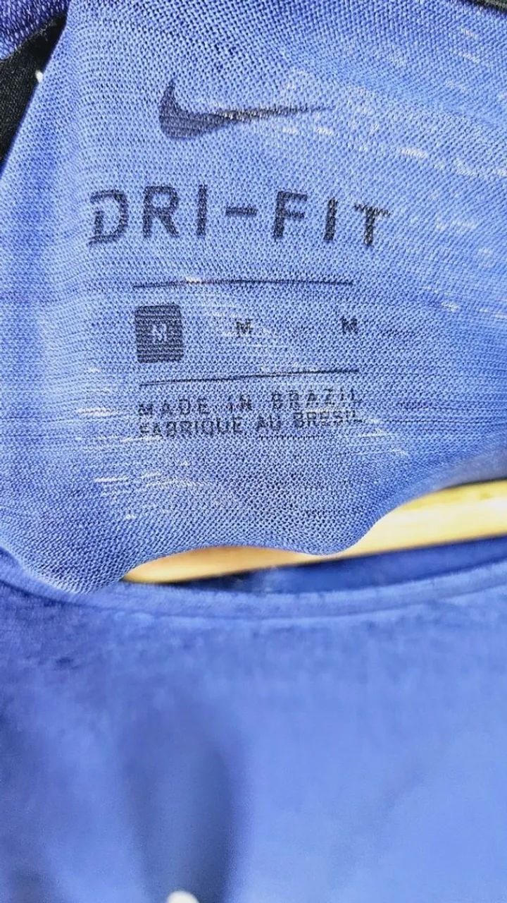 camiseta nike dryfit azul tam m - Foto 2