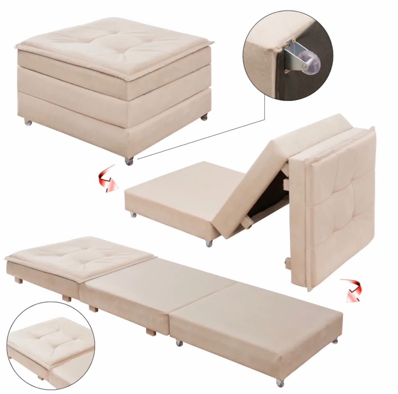 Sofá Cama Retrátil - Conforto e praticidade em um só móvel!