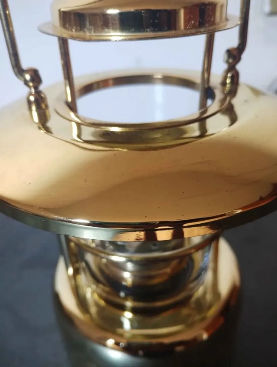 ANTIGA LUMINÁRIA DE NAVIO A ÓLEO VINTAGE CONFECCIONADA EM BRONZE - Foto 3