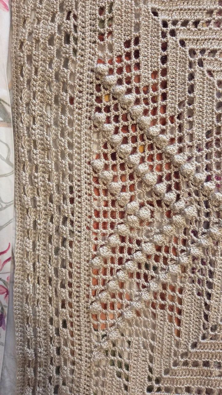 Colcha de crochê artesanal  para cama - Foto 4