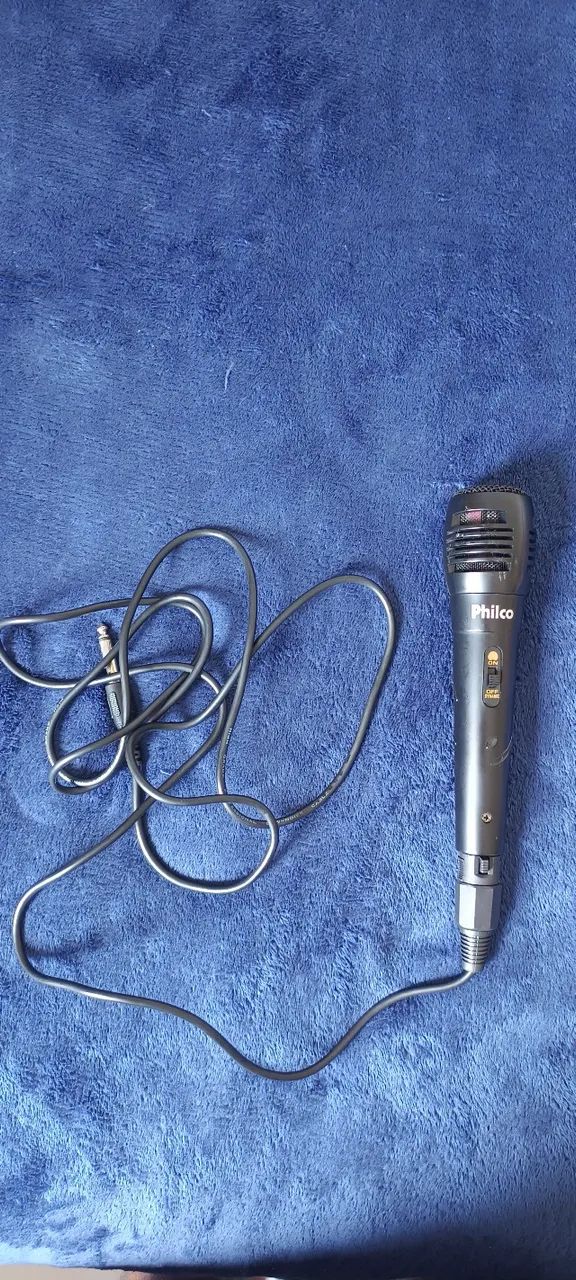 Microfone Preto Com Fio Mini System Philco Pht777n Ph200n Cor Preto P10