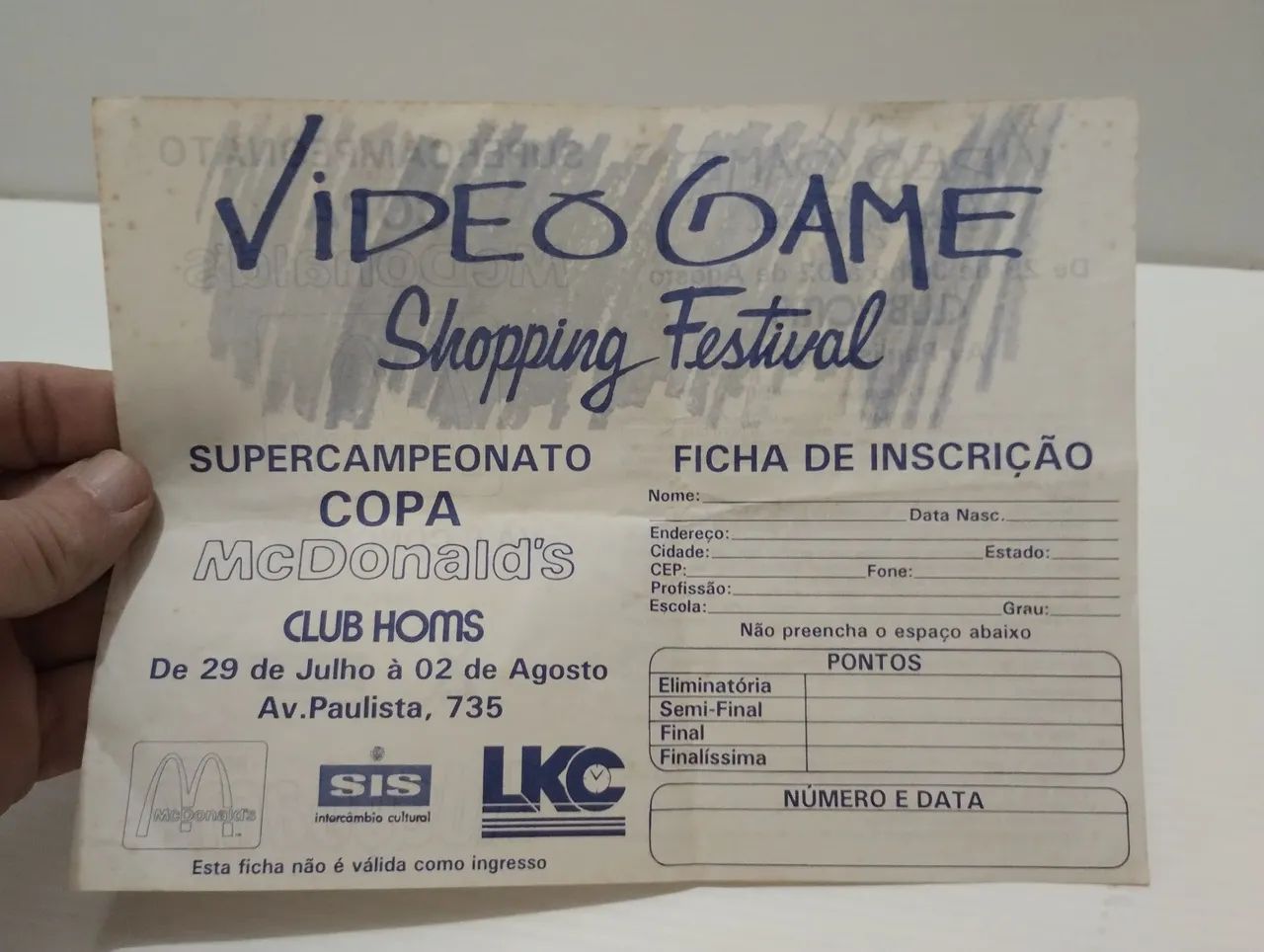Folhetos Copa MC Donald's e Club Homs - (Revista VídeoGame Anos 90) - Foto 4