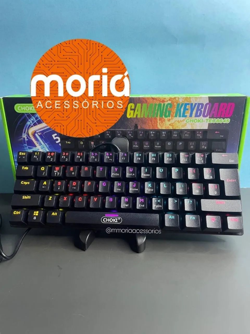 Teclado Gamer Mecânico Led USB CHOKI-TEC864S - Foto 5