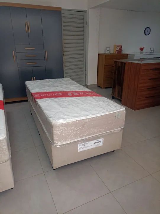 Cama box solteiro de mola ensacada - Foto 3
