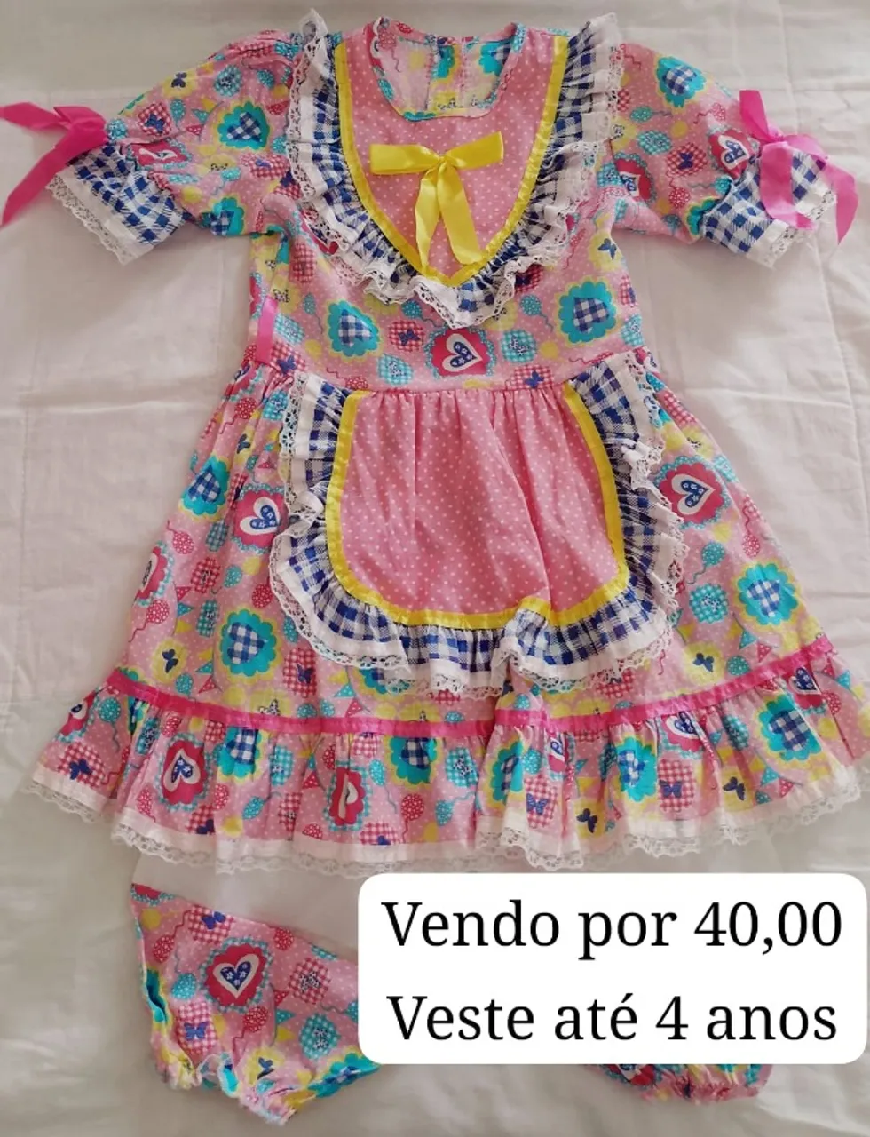 Vestido Junino Caipira Infantil