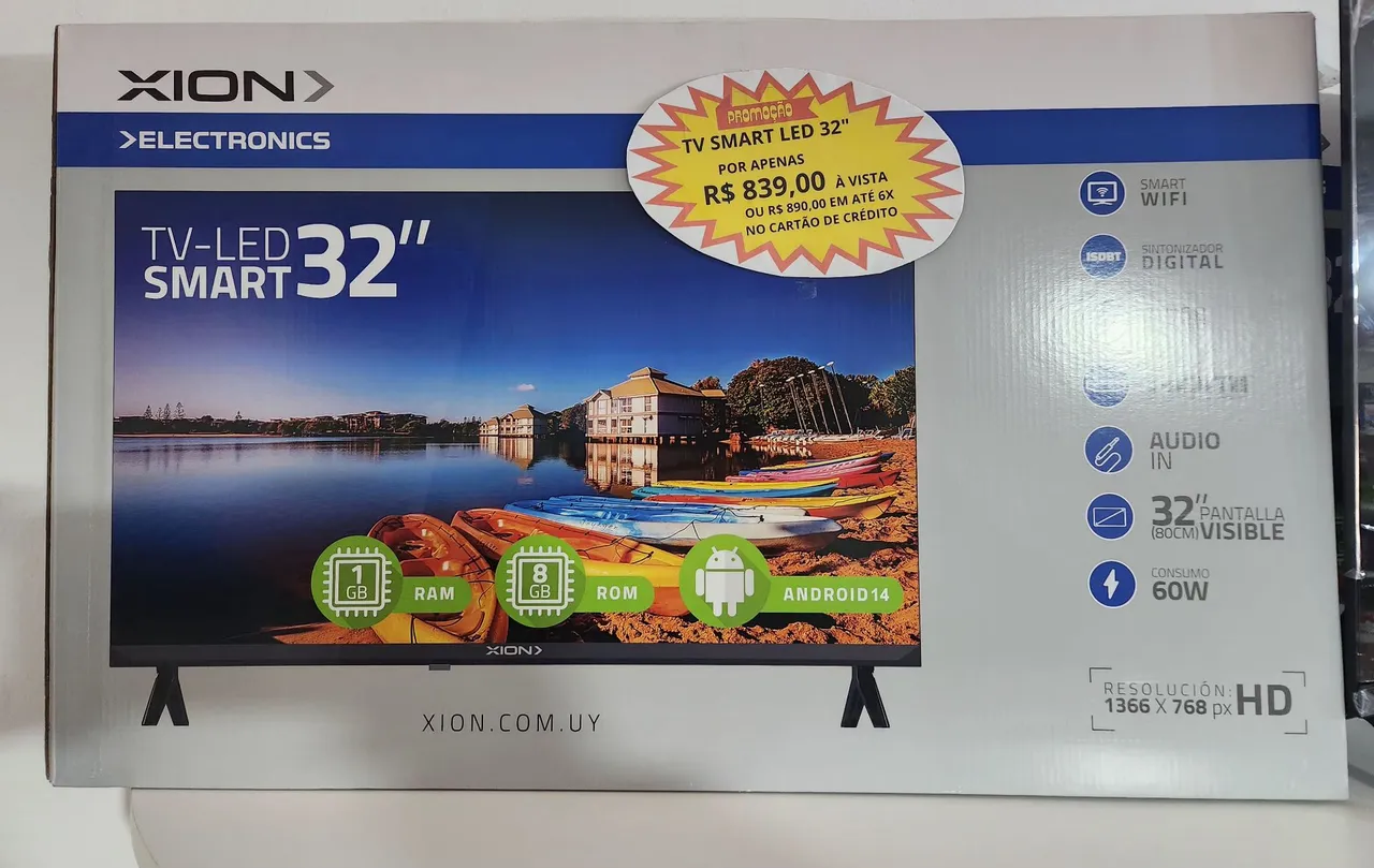TV LED Smart 32" Xion - Android 14 - Promoção