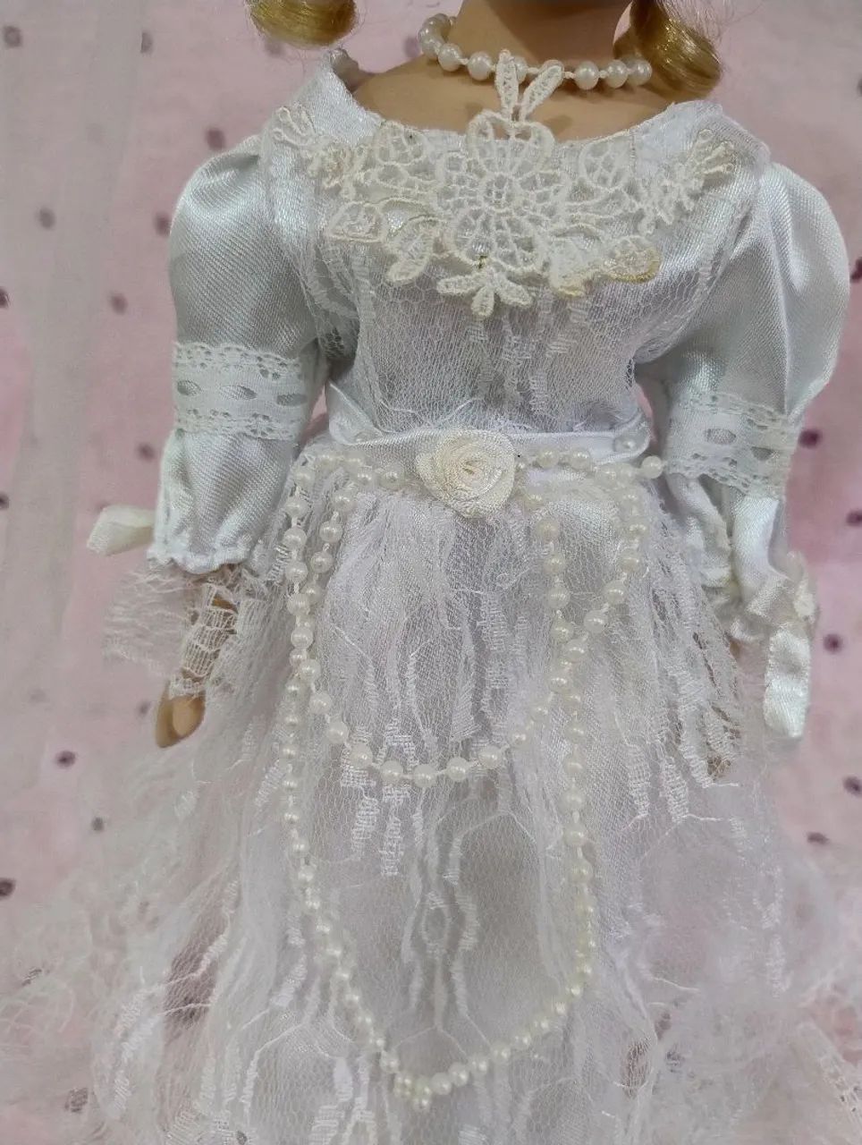Boneca de porcelana" Noiva" década de 90  - Foto 4