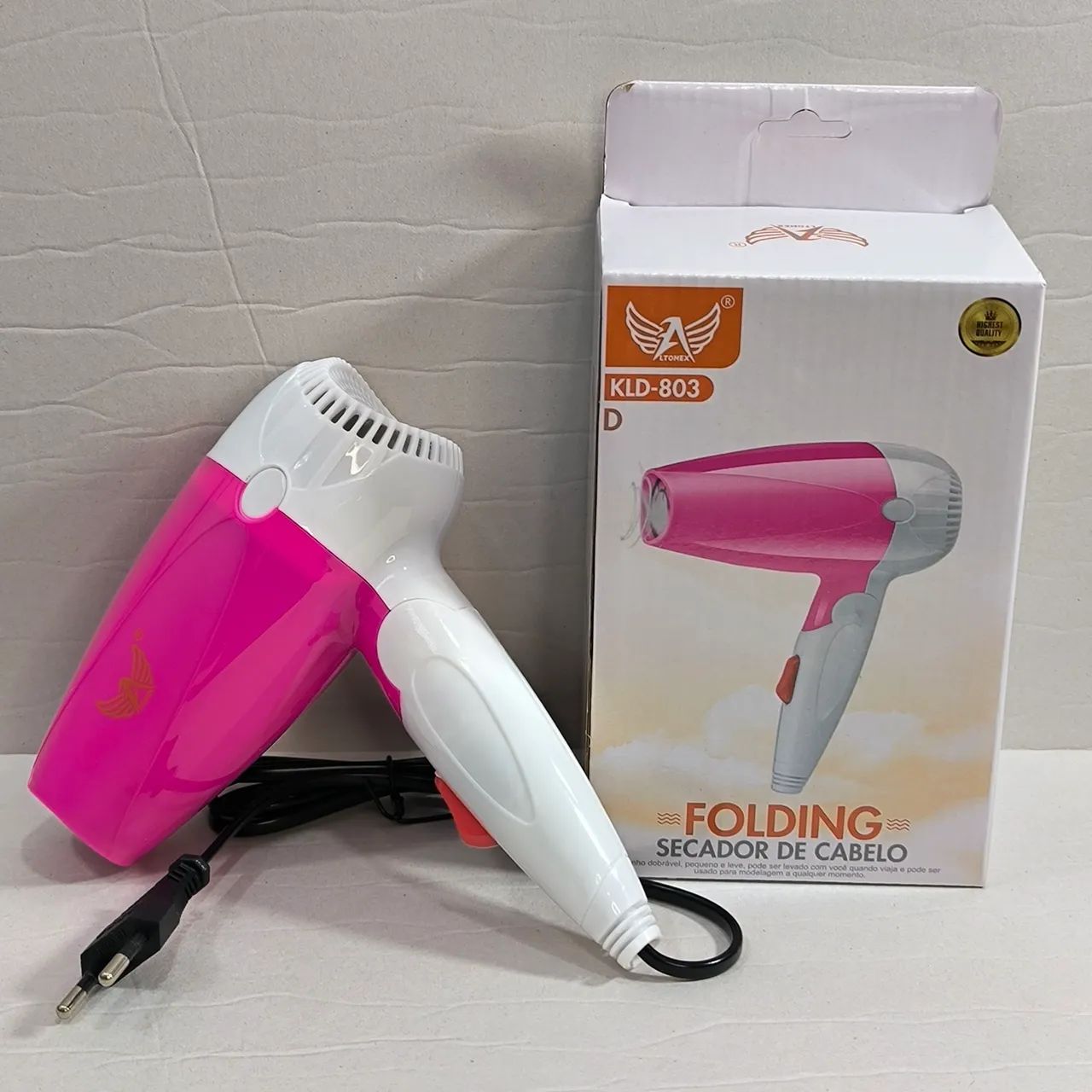 Mini secador de cabelo ar quente 2 velocidades 127V - Foto 2