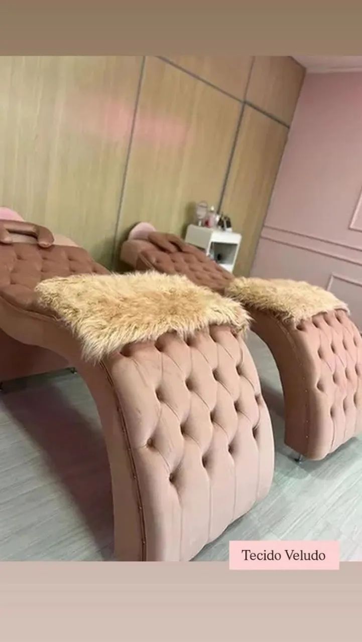 Macas de Estética com Tecido Veludo