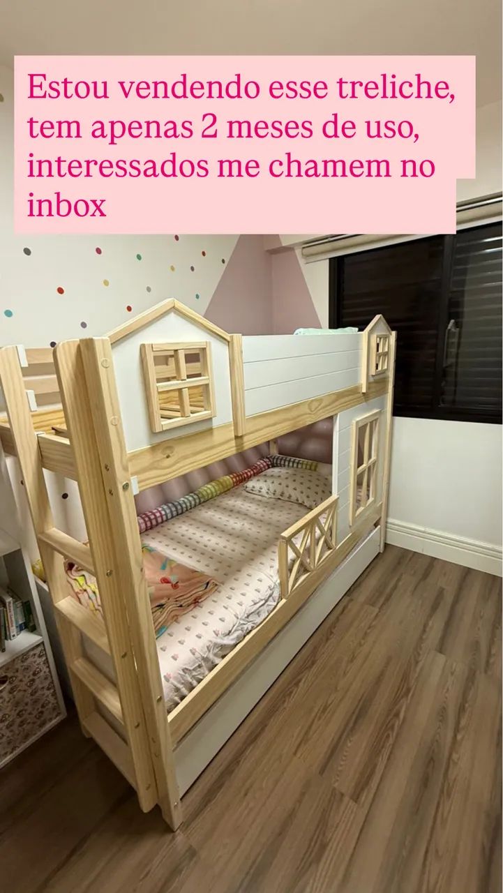 Beliche com cama auxiliar Casatema (treliche) 2 meses de uso