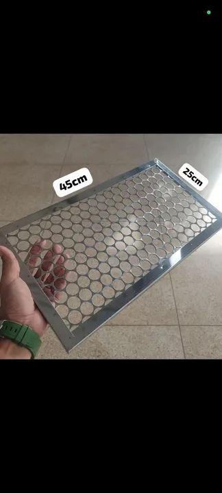 Meia grelha para Churrasco Aço Inox - Foto 4