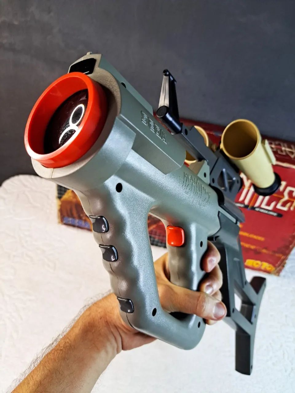 Bazooka Menacer Sega Genesis Mega Drive com caixa. no estado. Não consegui fazer funcionar - Foto 2