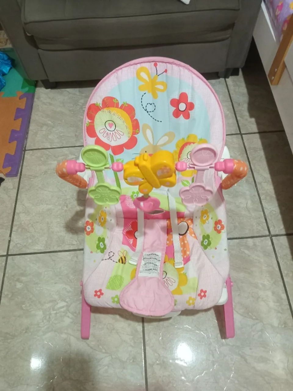 Cadeira de descanso vibratória e musical para bebê  - Foto 5
