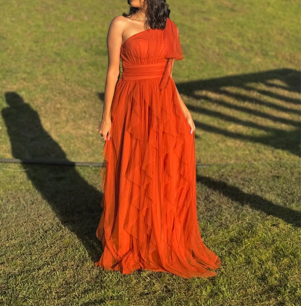 Vestido longo- terra cota