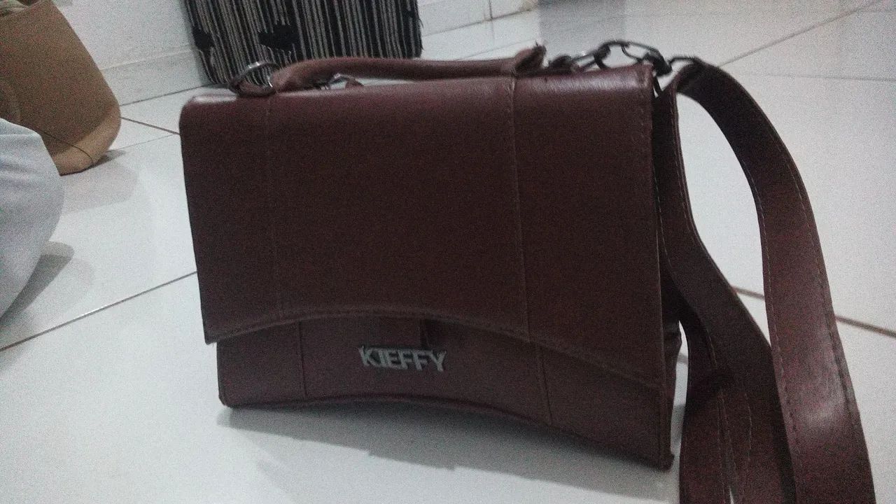 Bolsa de Ombro Marrom Kieffy