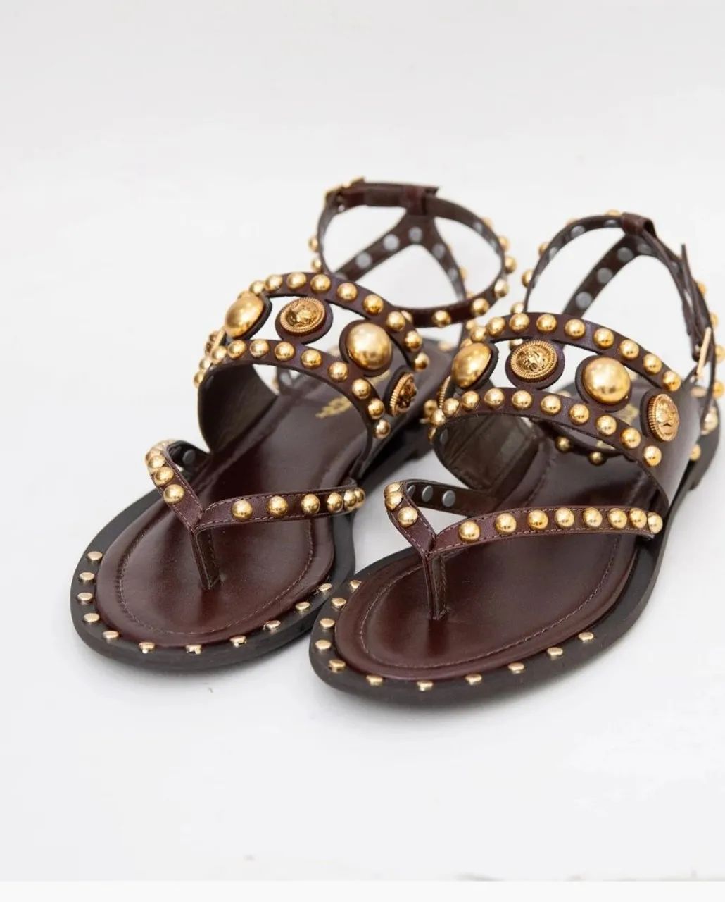 LEATHER FLAT SANDAL63824601391489120