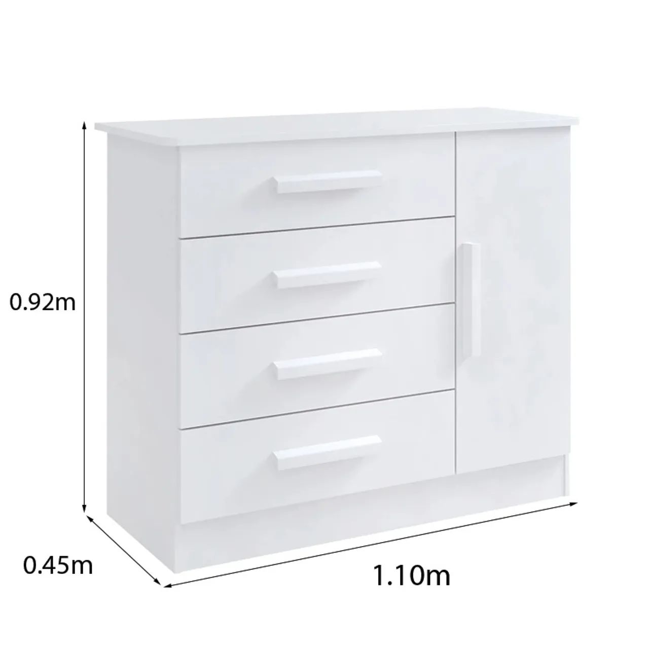 Cômoda Firenze Cinamomo 4 Gavetas rf66m