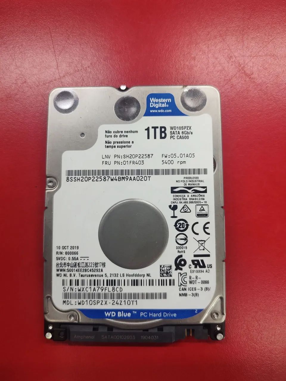 HD Western Digital 1TB SATA 6Gb/s PC CA500